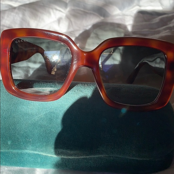 Gucci square frame Acetate sunglasses with case main image 4